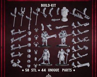 Grimdark Trench Proxy Miniature – Hell Soldier – Multipart Kit - Tabletop Figure