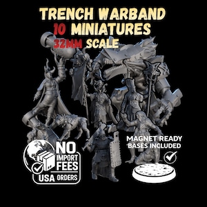 Sale - Grimdark Trench Warfare Heretic Proxy Miniatures – Fanatical Legion Infantry  Corrupted Support Set – Tabletop Figures(USA PDDP Paid)
