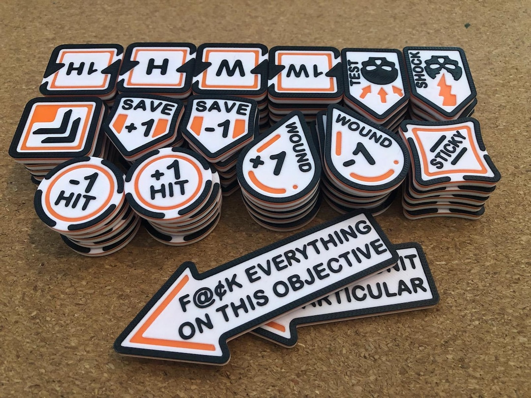 Hit Table Token Tabletop Wargame Tokens Set With Storage Box – Hit Wound Status Markers ...