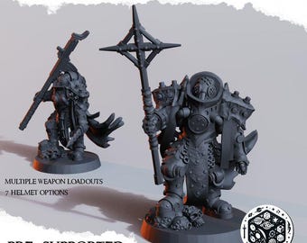 Grimdark Naval Priest Proxy – Miniatura in resina da 32 mm per giochi da tavolo