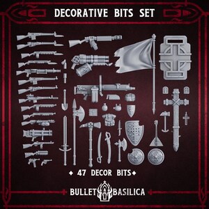 Grimdark Trench Warfare Bit Set Holy Legion – Bit Pack Set Proxy Miniatures for Tabletop Wargaming