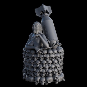 Grimdark Trench Warfare Proxy Miniatures – Artillery Bath Witch