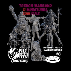 Sale - Grimdark Trench Warfare Proxy Miniatures – Mercenary Infantry & Specialists Full Set(USA PDDP Paid)