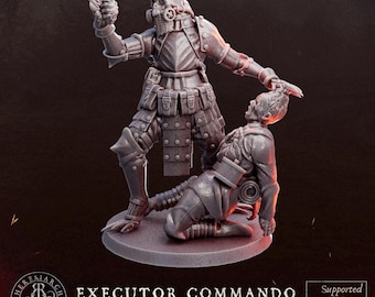 Miniatura Proxy di Grimdark Trench – Comandante d'assalto d'élite – Figura da tavolo
