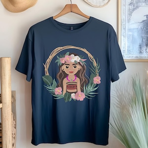 Moana Inspired Embroidery, Disney Princess, Tropical Floral Design, Polynesian Style, DIY Digital Download, Instant File