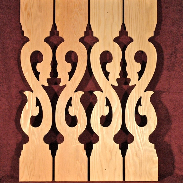 Porch balusters - flat sawn balusters for Victorian porches, add some gingerbread to your house.  Railing components