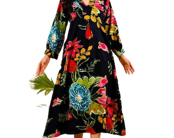 Up to 7XL Blue Rayon designer dress, Flair kurta dress for women