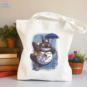 Halloween Tote Bag – Cute Cartoon Printed Canvas Tote, Fashion Travel Tote Bag for Women, Soft Casual Bag for Shopping & Gifting
