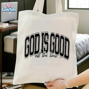 Large Canvas Tote Bag: Retro Style Shoulder Bag