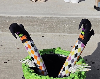Halloween witch legs