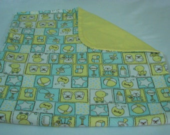 Couverture de protection - flanelle - réversible - motifs assortis