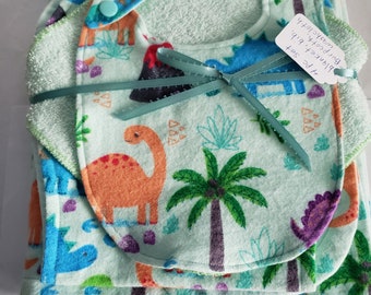 Baby Gift Set - assorted - receiving blanket, bib, burp cloth,washcloth - flannel