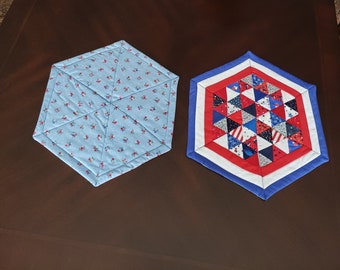 Patriotic table topper - reversible