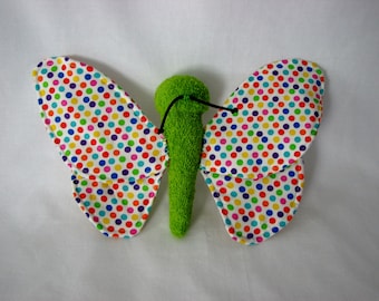 Butterfly -  assorted colors - crinkle toy - plush- sensory toy