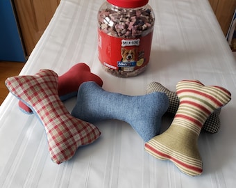 Jouet en os de chien - peluche - upcyclé