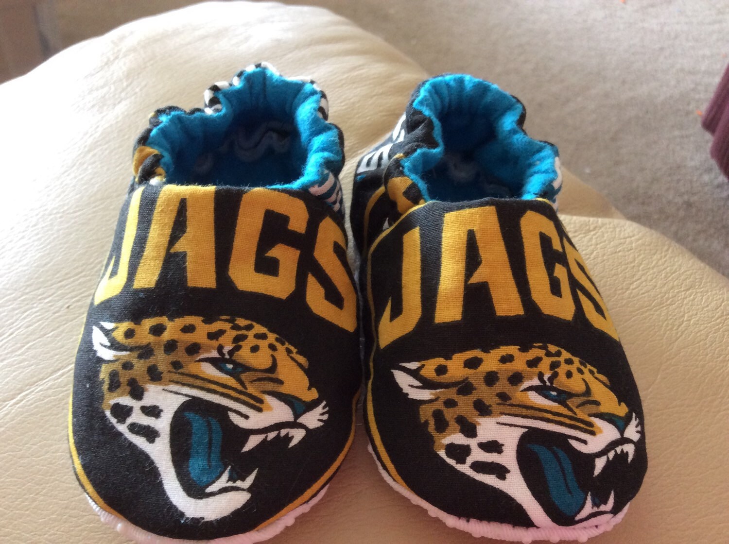 Jacksonville Jaguars inspired Baby Booties jags black Etsy