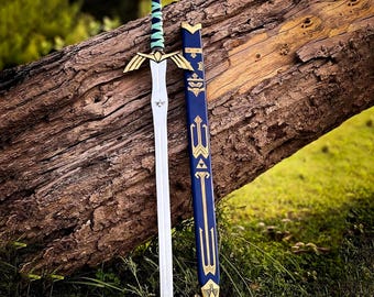 Réplica de la espada maestra de Link negro de Legend of Zelda / Inspirada en la fantasía oscura / Héroe del tiempo coleccionable / Accesorio de exhibición de cosplay / Regalo para él