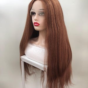 30 Inch Dark Brown Lace Front Wig for Women Long Straight Hair, Fluffy Thick Natural Wig for Smooth Hair, Realistic Women&#39;s Wig,Gift For Her
