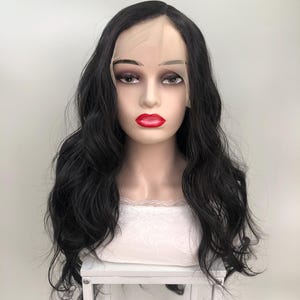 28 Inch Black Wavy Hairstyle,Women&#39;s Black Long Wavy Synthetic Wig,Women&#39;s Gift, Realistic Temperament Wavy Wig Without Bangs,Gift For Her