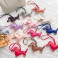Personalized Colorful Puppy Leather Bag Charms, Custom Pet Keychain, Handmade Leather Dog Bag Charms, Birthday Gift For Her, Cute Keychain product logo