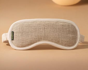 Organic Hemp Beige Eye Mask | Ethically Made Sleep Mask, Handmade in Nepal