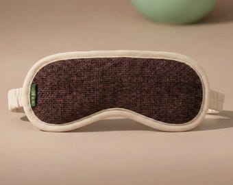 Organic Hemp Large Sleep Mask | Natural Fiber Brown Eye Patch | Ethically Made, Handmade in Nepal