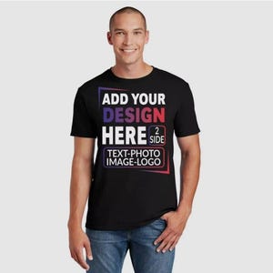 Personalised Custom Printed T-Shirt, Design Your Own Fruit Of The Loom Tee