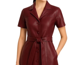 leather dress midi Mikaela Faux Leather Midi Dress Chocolate Brown