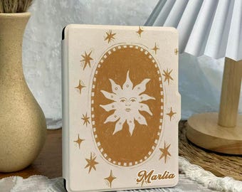 Etui na czytnik Kindle The Sun Tarot: skórzana okładka z funkcją automatycznego wybudzania/uśpienia