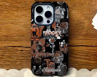 Spooky Halloween Phone Case: Goth Horror Collage Cover