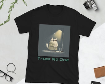 Cat Spy T-Shirt – Trust No One Conspiracy Humor Tee | Unisex