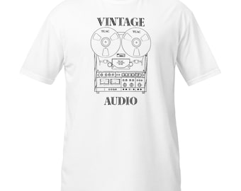 Reel to Reel Graphic Tee – Vintage Stereo Shirt for Music Enthusiasts | Unisex