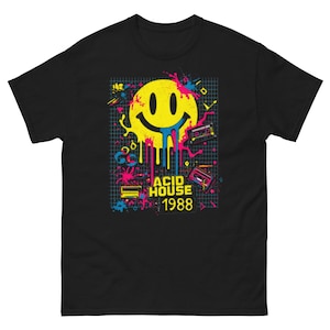 Maglietta Summer Of Love 88 - Acid House Rave Techno Old Skool, Nera, Cotone