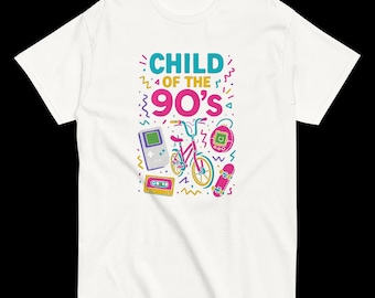 90er Jahre Nostalgie Shirt – Tamagotchi & Skateboard Tee | Unisex
