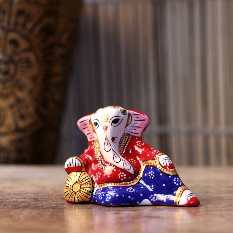 sleeping ganesha idol side view ganpati murti home decor statue