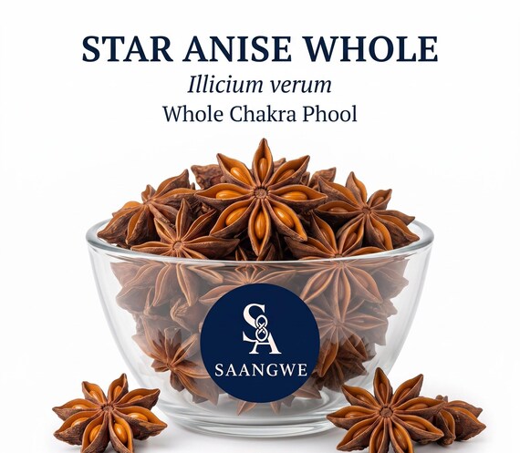 Natural Star Anise (Chakra Phool) – Whole Spice for Cooking & Herbal Tea Pods