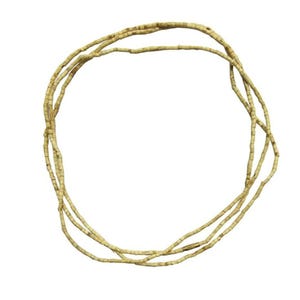 Round shaped kanthi mala arrangement – handcrafted wooden kanthi beads for meditation and devotion