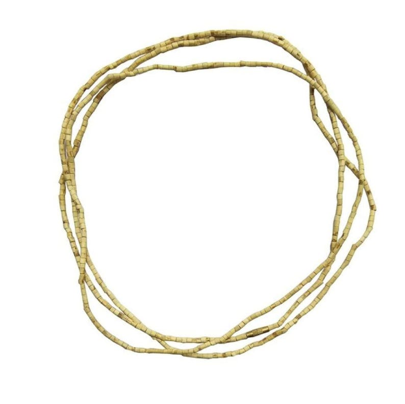 Round shaped kanthi mala arrangement – handcrafted wooden kanthi beads for meditation and devotion