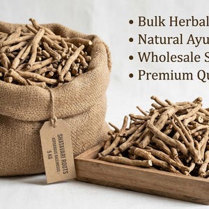 Bulk shatavari roots in sack and packaging – natural dried roots for herbal supply and premium quality use
