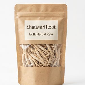 Bulk shatavari roots in kraft packaging – premium shatavari root sticks for ayurvedic use and wholesale supply