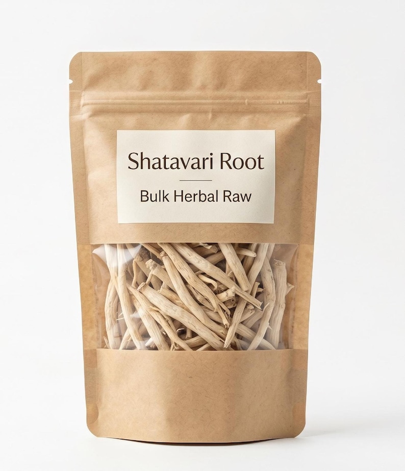 Bulk shatavari roots in kraft packaging – premium shatavari root sticks for ayurvedic use and wholesale supply