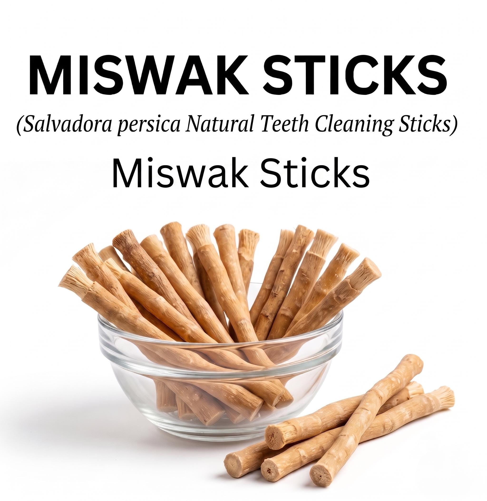 Natural Miswak Stick, Salvadora Persica Chewing Stick, Peelu Wood Sewak, Plastic Free Toothbrush
