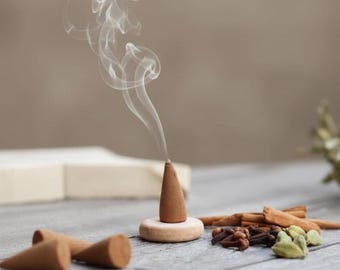 Scented Incense Cones Jasmine Lavender Sandal Rose Mogra, Aromatic Fragrance Cones, Meditation and Relaxation
