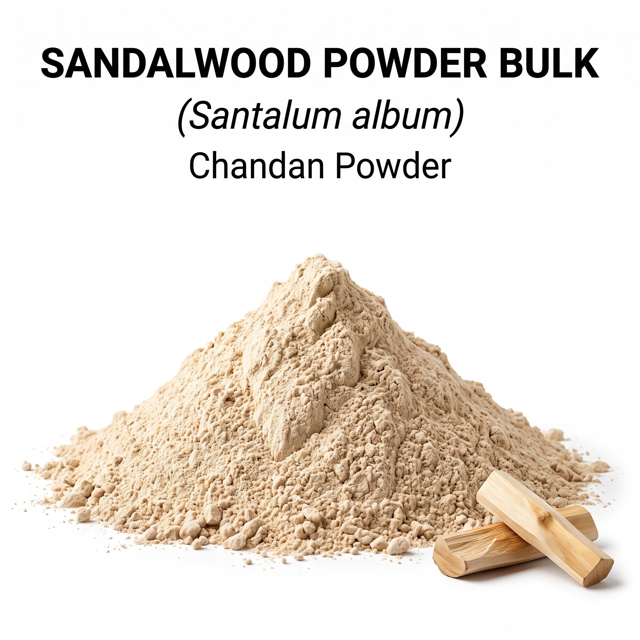 Sandalwood Powder, Chandan, Santalum Album, White Sandalwood, Bulk Organic Natural Botanical Ingredient