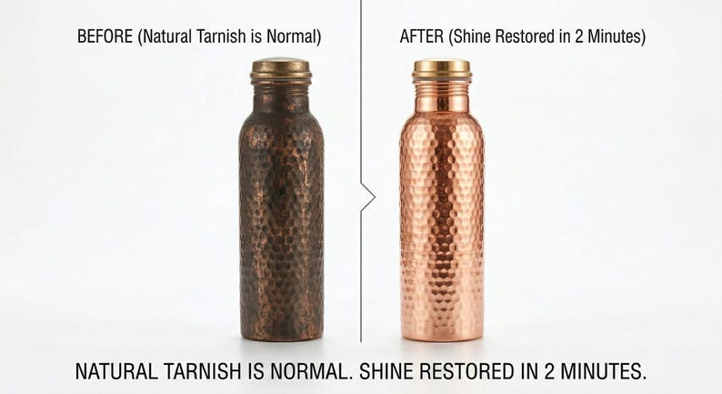 Hammered Copper Water Bottle