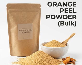 Organic Orange Peel Powder Bulk | Citrus Powder for Skin Care Masks & Herbal Use