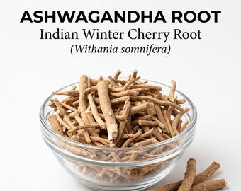 Ashwagandha Root Whole, Withania Somnifera, Natural Herbal Botanical, Dried Ashwagandha