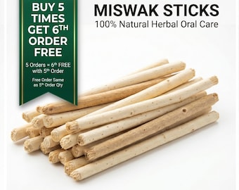 Patyczek Miswak Naturalna Szczoteczka do Zębów | Salvadora Persica Tradycyjny Sewak do Pielęgnacji Jamy Ustnej