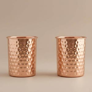 Hammered Copper Water Glass
