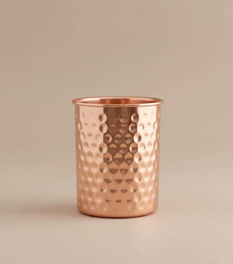 Hammered Copper Water Glass
